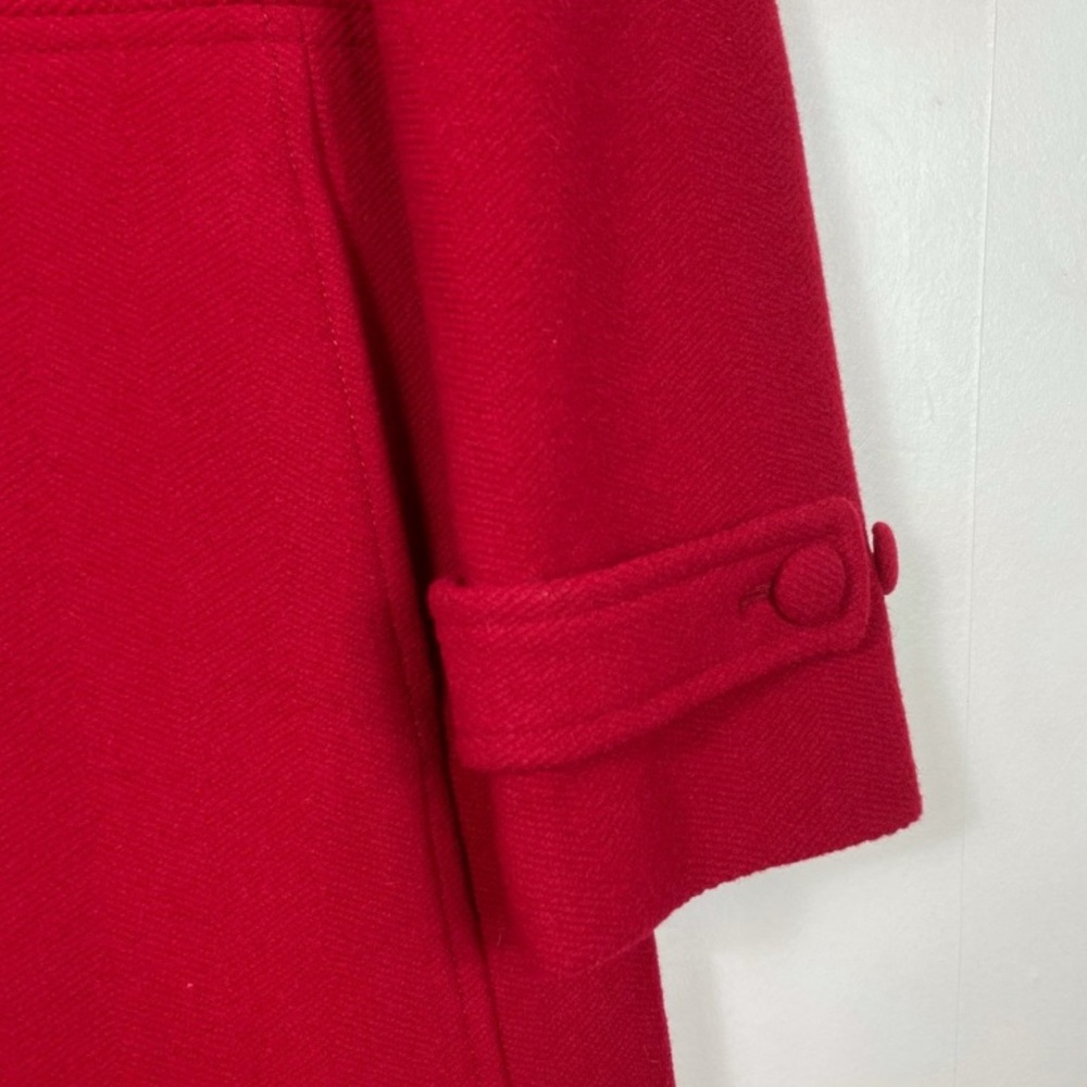 Talbots red wool blend tailored coat . Size 12 - Picture 5 of 16